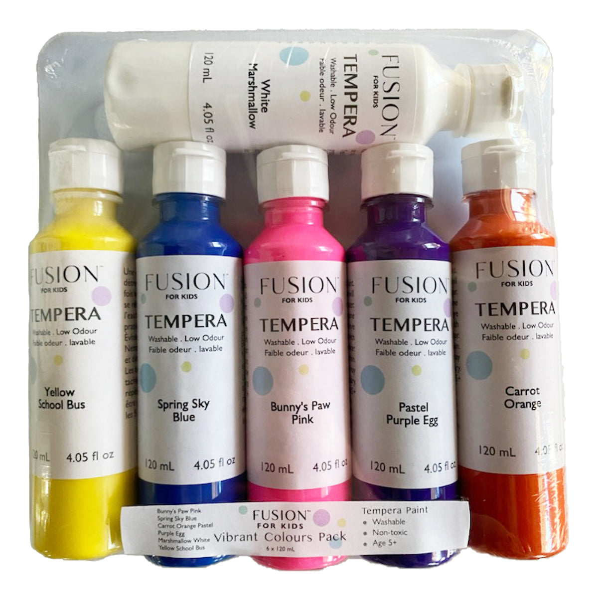 Fusion for Kids Tempera Rainbow Kit Vibrant Colors - Painted